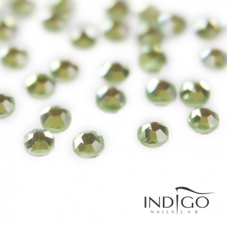 Indigo Rhinestones - Light Peridot SS10