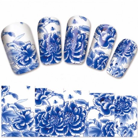 Water Decals Blue Rose