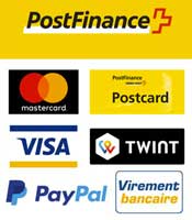 Paiement postfinance twint visa master card